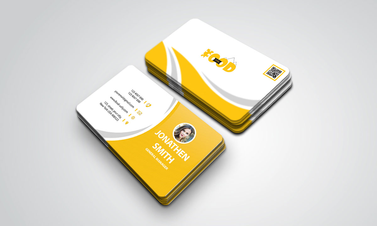 food business card design