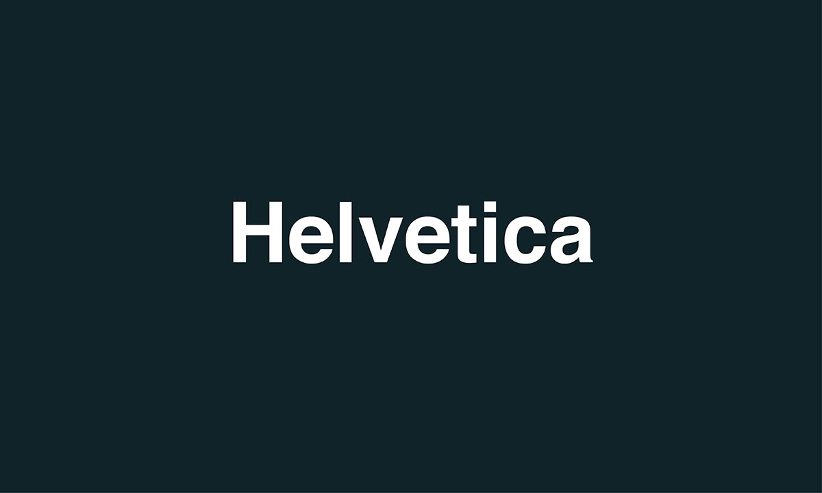 Helvetica font for logo