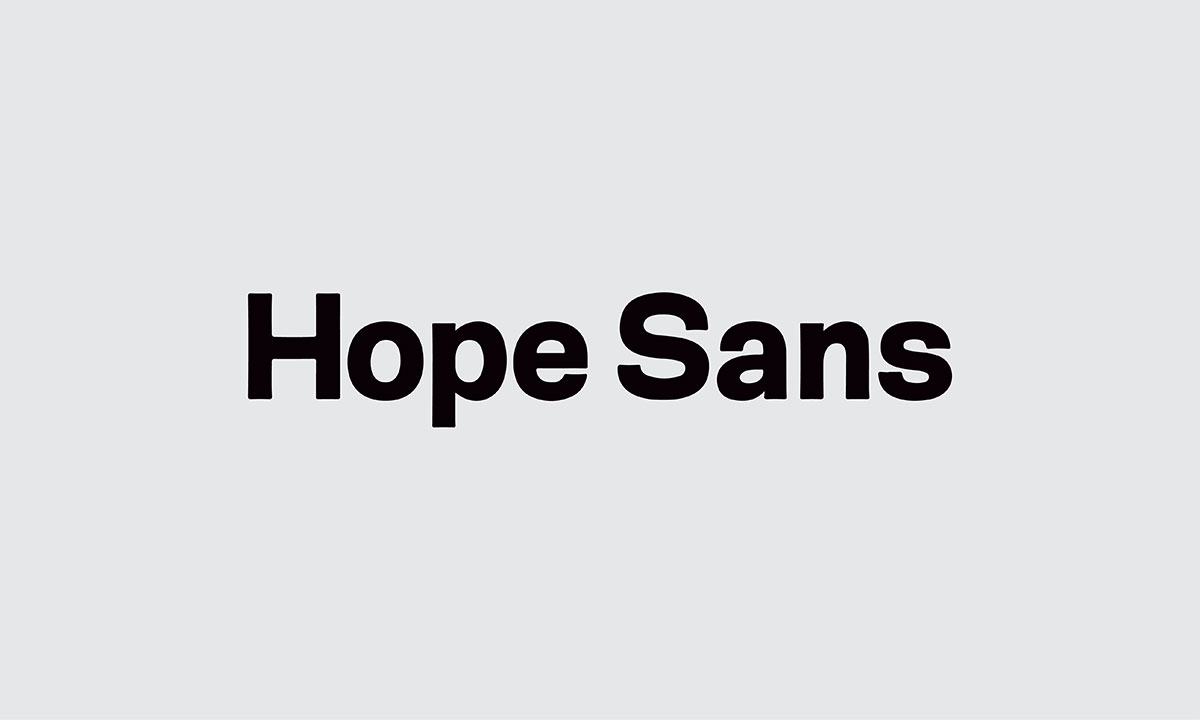 Hope sans font for logo design