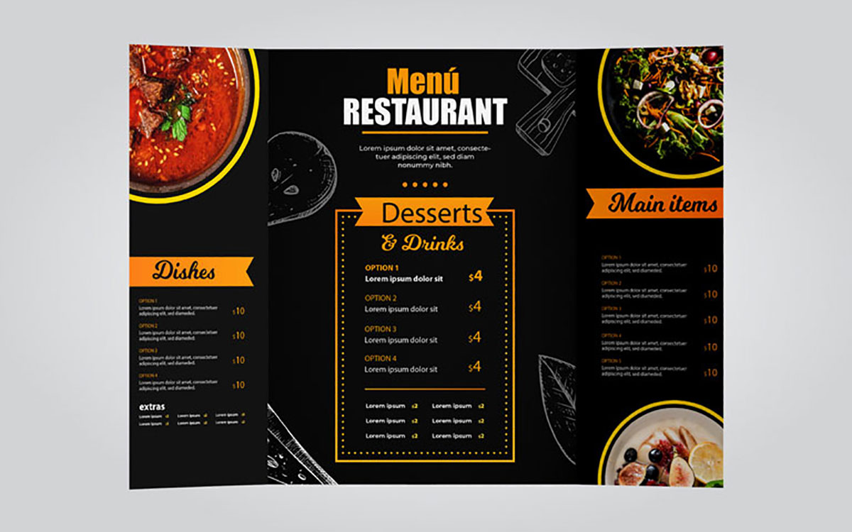 restaurant menu design service