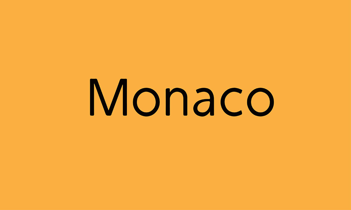 Monaco font for logo design