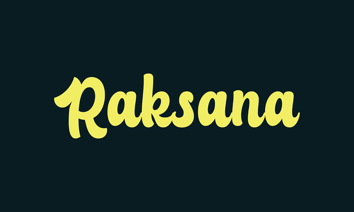 Raksana font for logo design