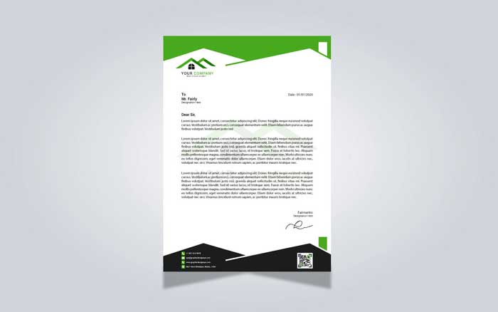 real estate letterhead design