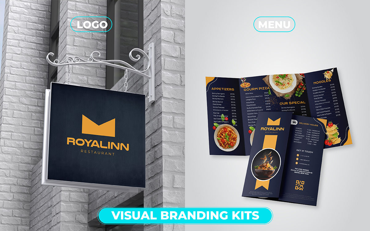 restaurant branding kits design