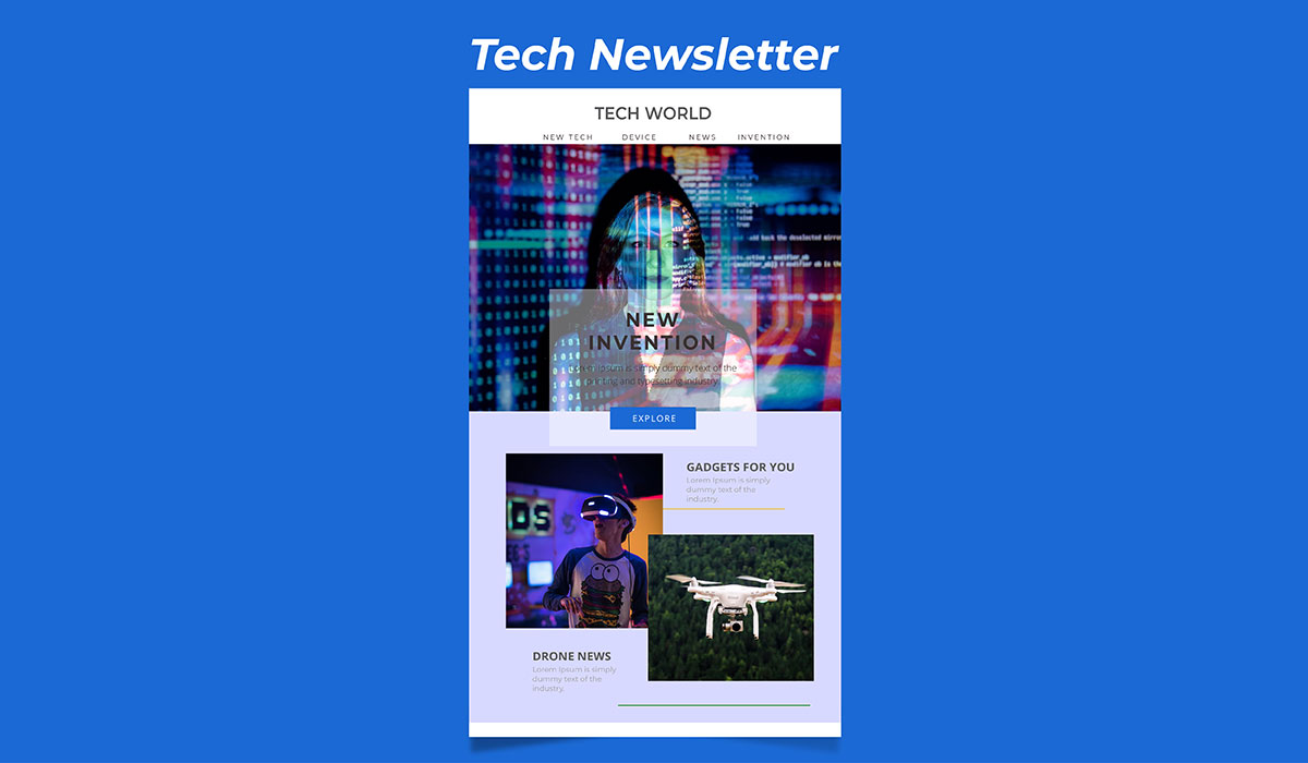 tech newsletter design