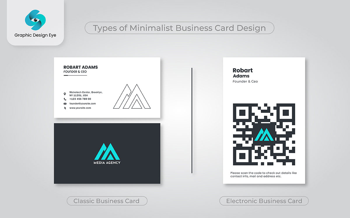 types of minimalist business card design